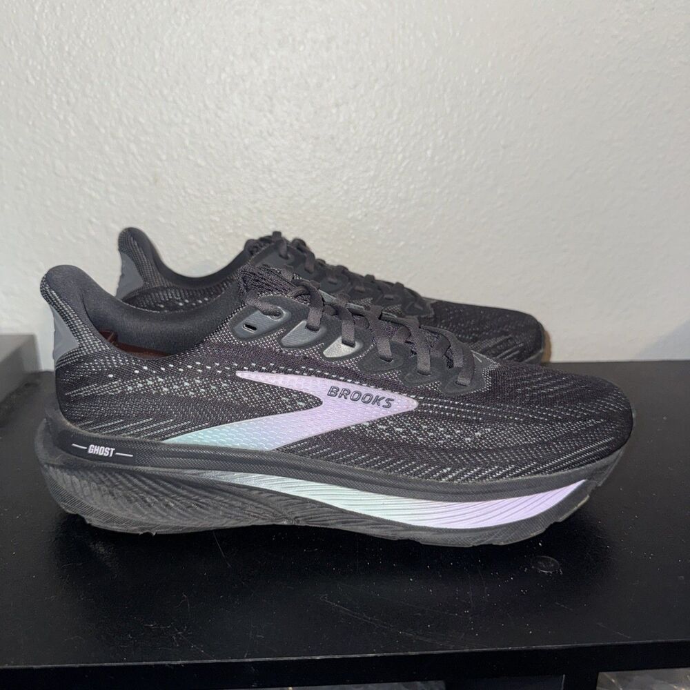 Brooks Ghost 17 Women's Size 9 Gray/Clearwater/Purple Athletic Shoes (N2-C8)